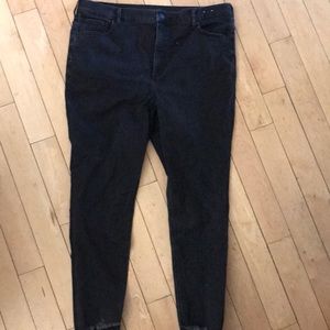 Express Perfect Jeans Black Ankle Legging Sz 18L